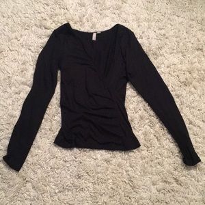 ASOS black wrap top